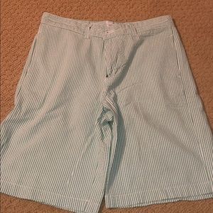 Green & White Bermuda shorts